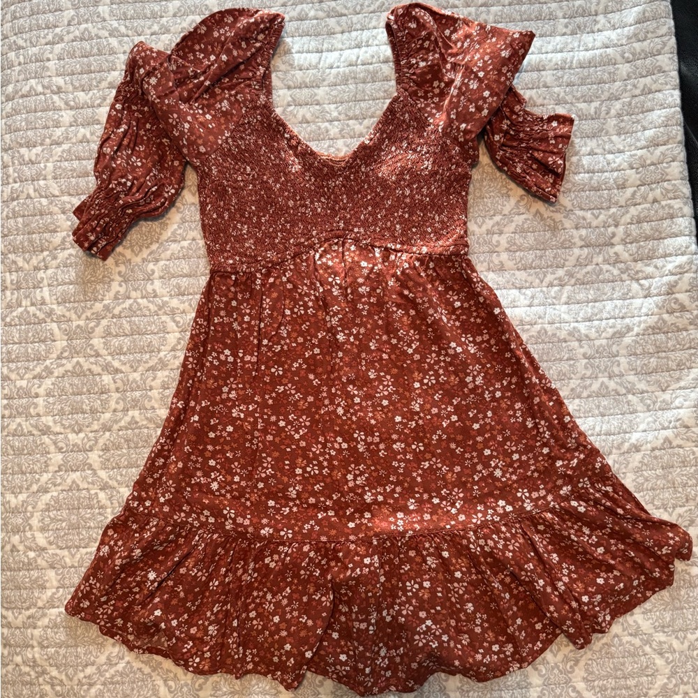 Floral Dress ruffle sleeve
